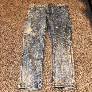 Akademiks Mens Size 20 Acid Wash Distressed‎ Denim Jeans Pants
